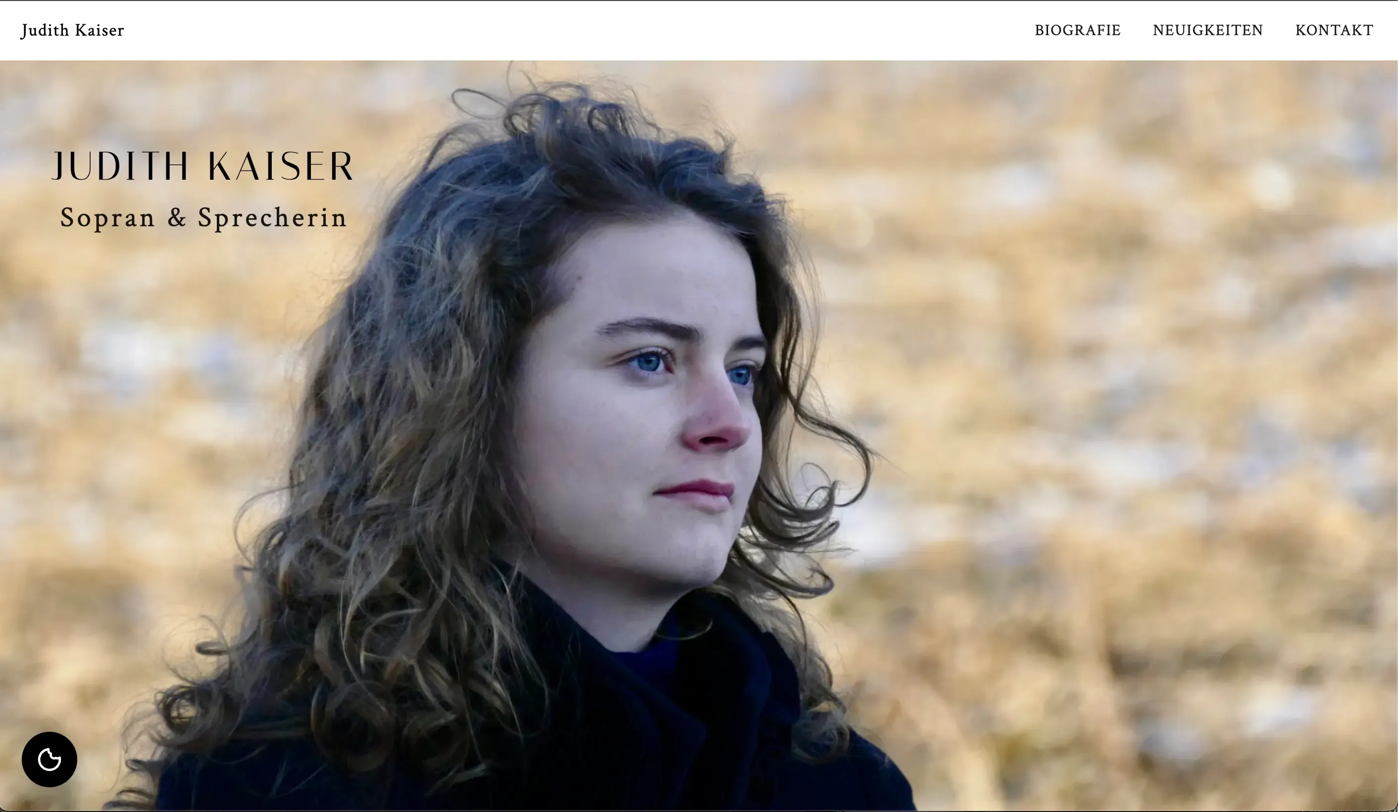 Judith Kaiser, Soprano website preview